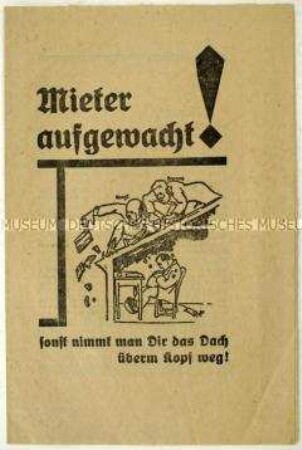 Aufruf der SPD an Mieter zur Reichstagswahl 1928