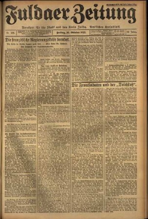 Ausgabe vom Freitag, den 30. Oktober 1925.