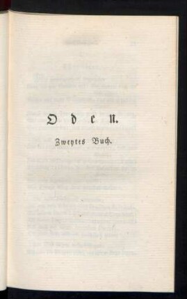 Oden. Zweytes Buch.