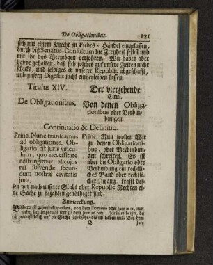 Titulus XIV. De obligationibus.