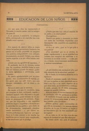 Educación de los niños - (Continuación)