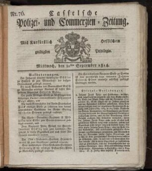 Nr. 76, Mittwoch den 21sten September. 1814