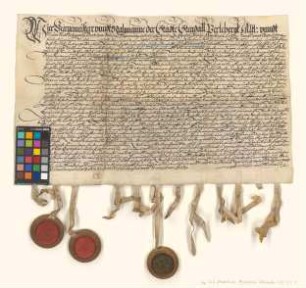 Altmärkische und prignitzsche Städte verschreiben sich dem Kloster Dambeck über 500 Taler.