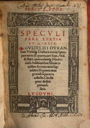 Speculum iudiciale, 3