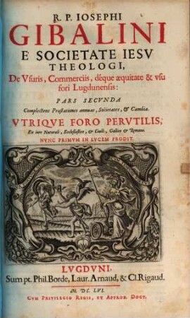 De usuris, commerciis ... tractatio bipartita ..., 2