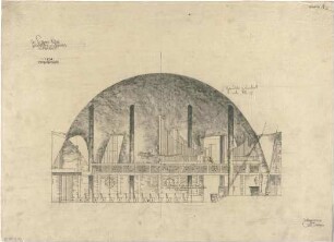 Gsaenger, Gustav; Wolfsburg; Ev. Kreuz Kirche, Gemeindehaus II - Orgelprospekt (Längsschnitt)