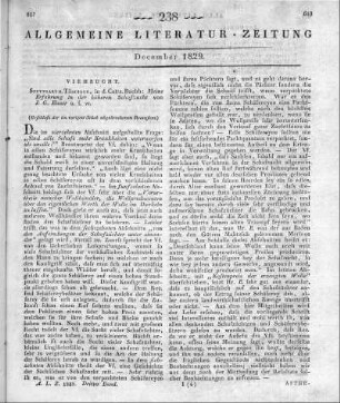 Elsner, J. G.: Meine Erfahrungen in der höhern Schafzucht. Stuttgart, Tübingen: Cotta 1827 (Beschluss der im vorigen Stück abgebrochenen Recension)