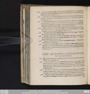 Libri Historici, Geographici, Et Astronomici.