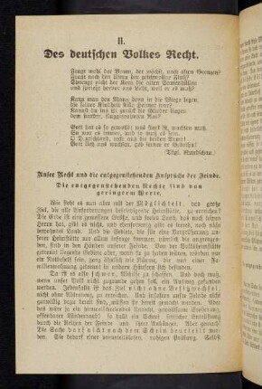 56 1. Unser Recht und die entgegenstehenden Anprüche der Feinde. Die Entgegenstehenden Rechte sind von geringem Werte.