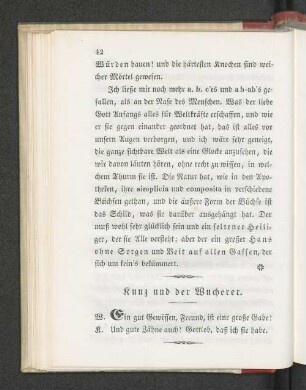 Kunz und der Wucherer.