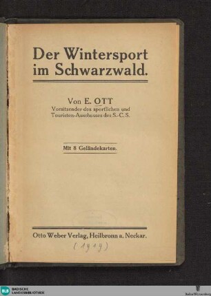 Der Wintersport im Schwarzwald