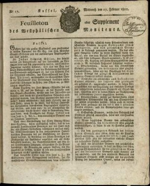 No. 17, Mittwoch den 27. Februar 1811