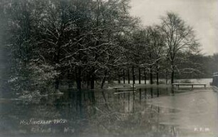 Hochwasser 1909: Leipzig, Schleußiger Weg