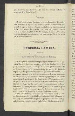 Undécima Lámina