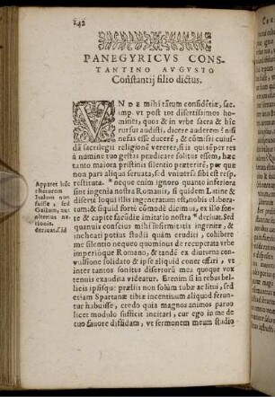 Panegyricus Constantino Augusto Constantii filio dictus