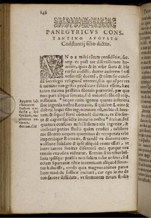 Panegyricus Constantino Augusto Constantii filio dictus