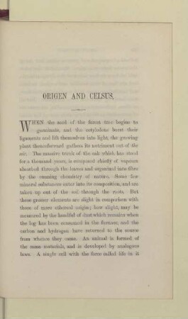 ORIGEN AND CELSUS