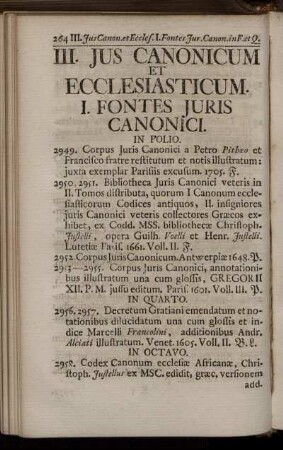 III. Jus Canonicum Et Ecclesiasticum.