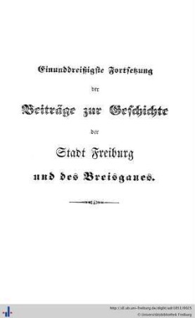 31. Fortsetzung der geschichtlichen Beiträge. Birkenreuthe.
