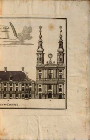 [Differents plans de fortifications, batailles, et vuës de differentes villes], [42]. Das Iesuiter Collegium in Lignitz