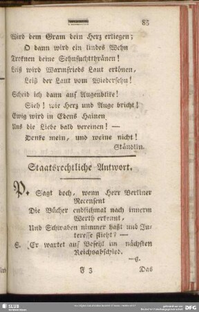 Staatsrechtliche Antwort