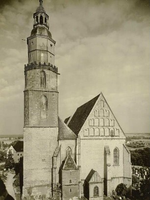 Kamenz. Stadtkirche St. Marien : Kamenz. Evangelische Hauptkirche St. Marien. Westfront