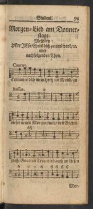 Morgen-Lied am Donnerstage.