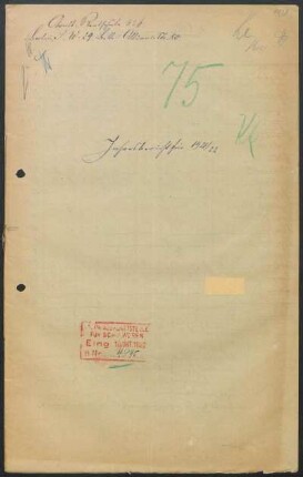 1921/22: Jahresbericht ... - 1921/22