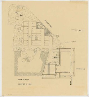 Bürohaus Bayerischer Platz 1 / Landshuter Straße 21, Berlin-Schöneberg: Lageplan 1:200