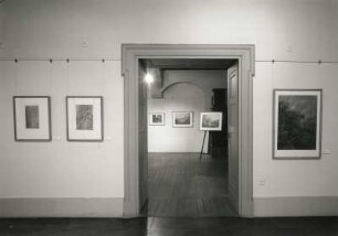 Dresden. Ausstellung "Künstler entdecken die Sächsische Schweiz" im Kupferstich-Kabinett, 1.10.-30.12.1998. Raumaufnahme