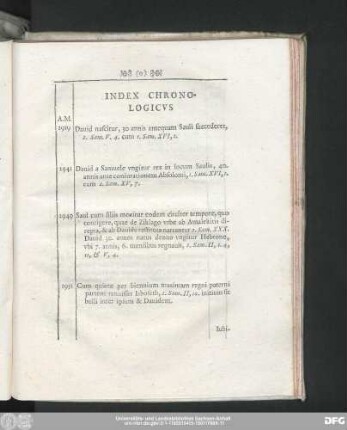 Index Chronologicus.