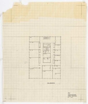 Chemische Institute der Universität Köln: Physikalische Chemie, Grundriss Obergeschoss, 1:100