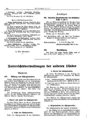 Bildung von Schulgemeinden : [Amtliche Erlasse der Unterrichtsverwaltungen der anderen Länder] ; [Bayern] ; [Amtlicher Teil]