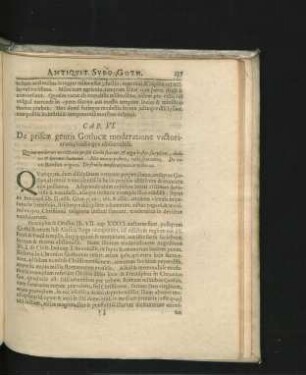 Cap. VI. De priscae gentis Gothicae moderatione victoriarum hodieque observabili.