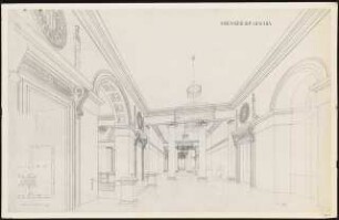 Nationaltheater, München: Innengestaltung: Perspektivische Innenansicht