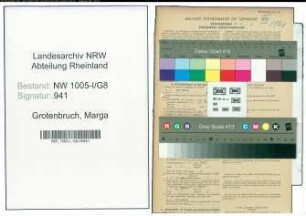 Entnazifizierung Marga Grotenbruch , geb. 31.05.1909 (Kindergaertnerin)