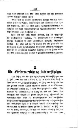 Die Fürsorgeerziehung Minderjähriger