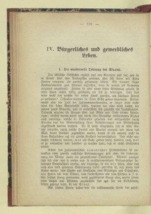 IV. Bürgerliches und gewerbliches Leben