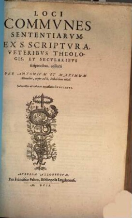 Loci communes sententiarum