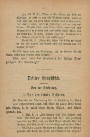 Drittes Hauptstück. Von der Schöpfung