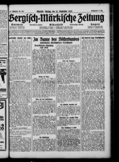 Bergisch-märkische Zeitung. 1924-1938