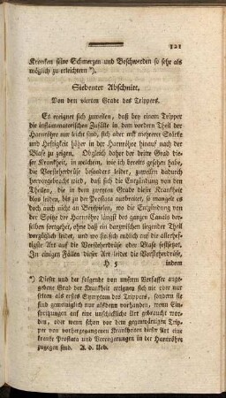 Siebenter Abschnitt. Von dem vierten Grade des Trippers.