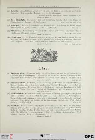 Uhren (Nr. 381-386)