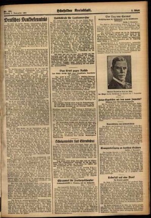 Zweite Ausgabe vom Freitag, den 02. November 1934.