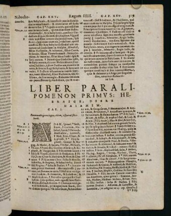 319-343, Liber paralipomenon primus