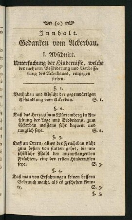 11r-13v, Inhalt. Gedanken vom Ackerbau.