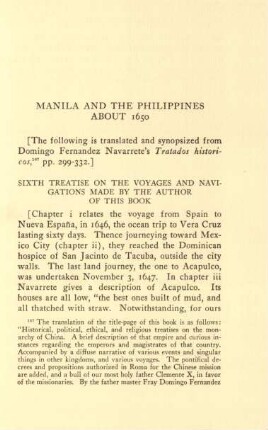 Manila and the Philippines about 1650