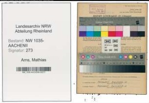 Entnazifizierung Mathias Arns , geb. 07.08.1904 (Steiger)