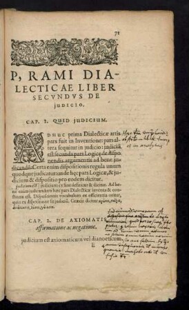 P. Rami Dialecticae Liber Secundus De Iudicio.