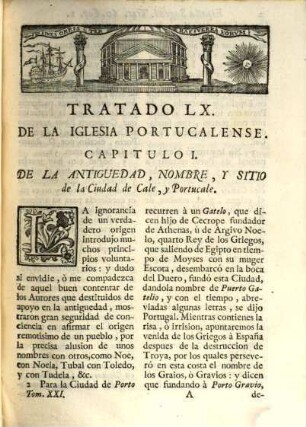 España sagrada : theatro geographico-historico de la Iglesia de España ; origen, divisiones, y limites de todas sus provincias ; antiguedad, traslaciones, y estado antiguo, y presente de sus sillas, con varias dissertaciones criticas, 21. Contiene la iglesia de Porto, de la Galicia antigua, desde su origen hasta hoy